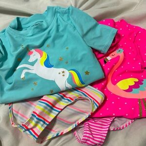 Cat and Jack 3T bathing suit bundle two piece and one piece shein